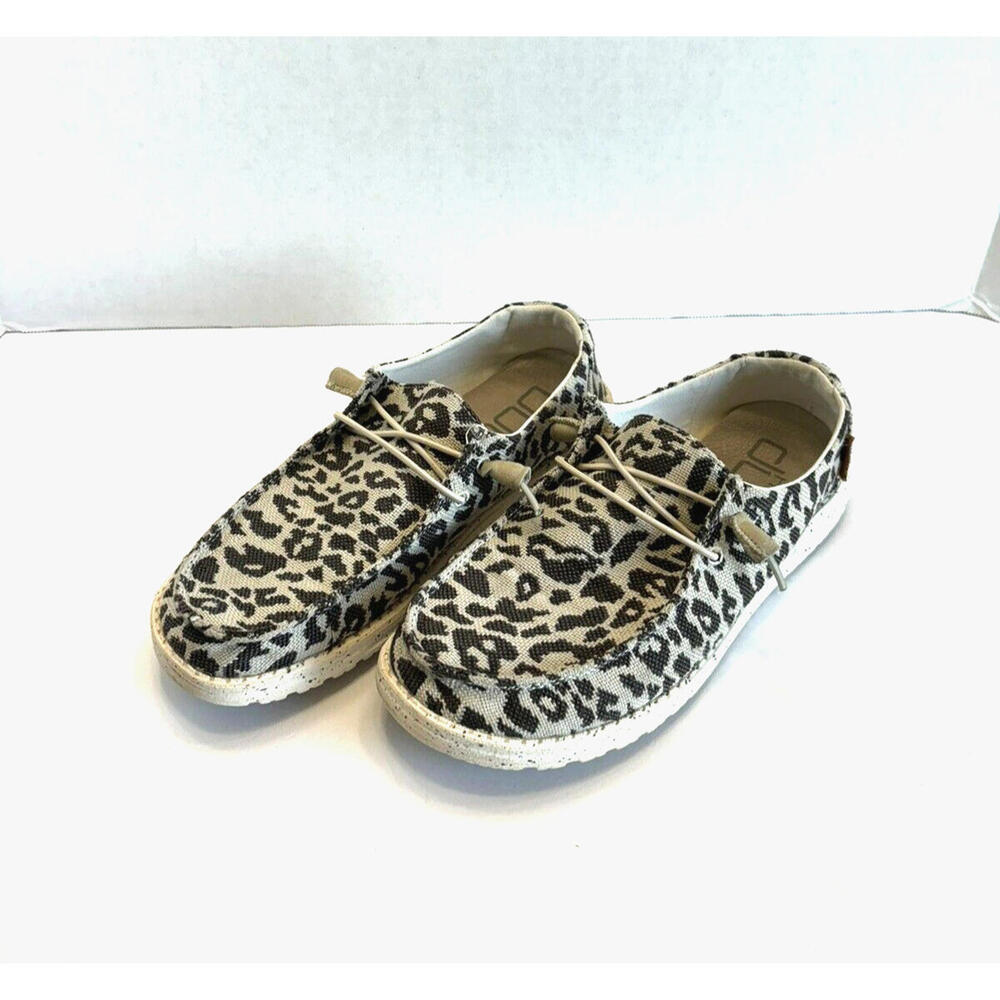 Hey Dude Wendy Woven Cheetah Gray Women's Comfort Shoes Slip On Loafer Size US 8 - Picture 2 of 9
